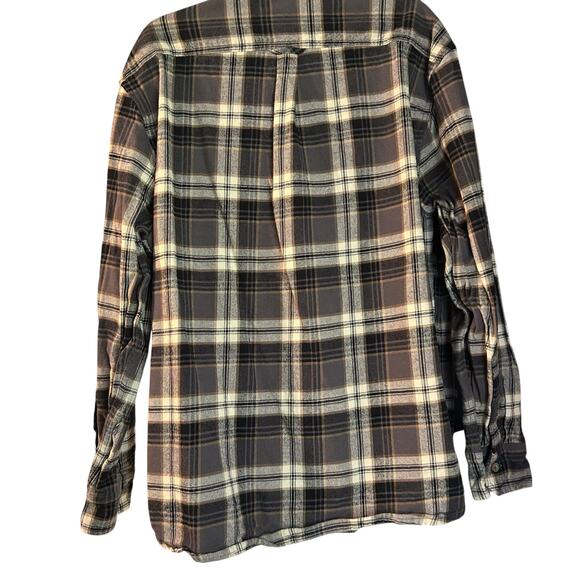 Jachs Heritage Flannel Shirt Men's XL Brown Plaid Heavyweight Button Pockets - Picture 7 of 11